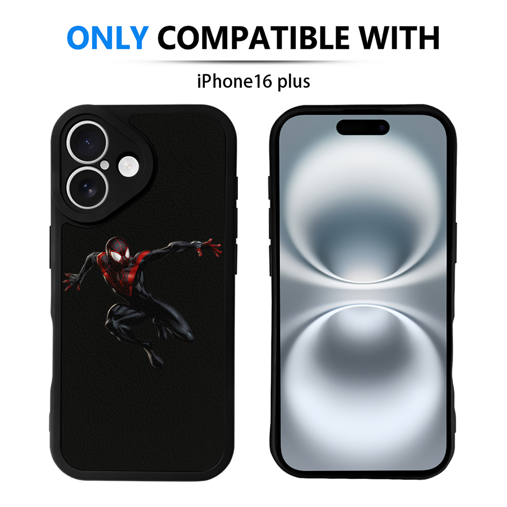 （画像用） Spider Man スパイダーマン 【iPhone 16シリーズ対応】シリコンスマホケース（レザー調） 材質：シリコン